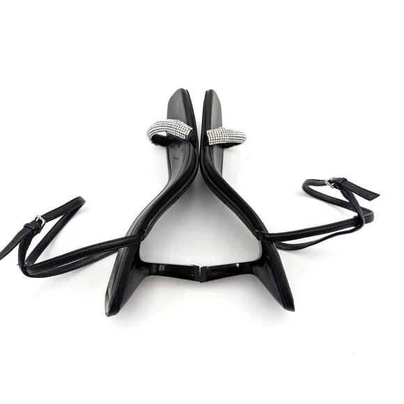 Open Edit Taytum Ankle Strap Sandal Open Toe Women's Black Size US7M EU37.5 - Picture 12 of 16